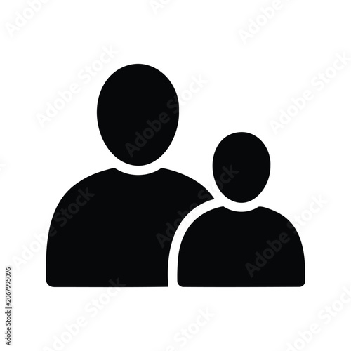 Two People Icon: Representing Users, Team, or Community