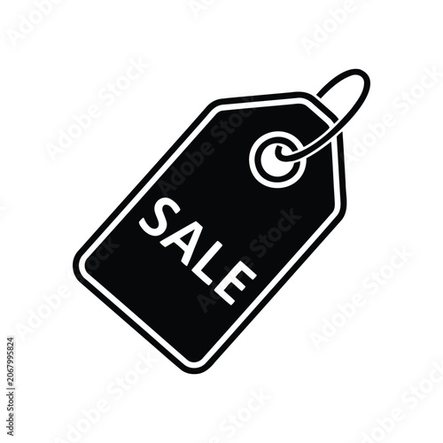 Discount Tag Icon: Symbol for Retail Sales, Promotions, and Special Offers.