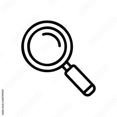 Magnifying Glass Icon: Illustrating Search, Discovery, Investigation, and Analysis.