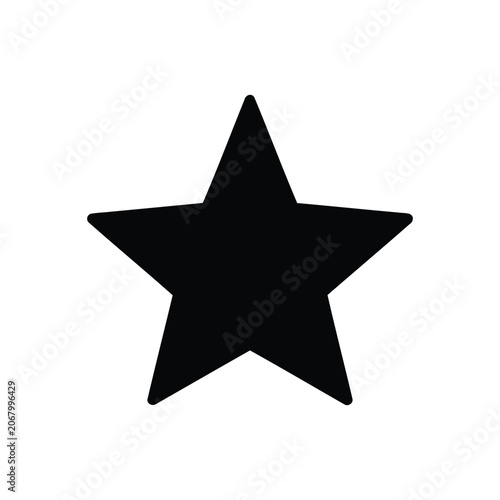 Bold Black Star Icon, Symbolizing Excellence, Rating, or Favorite Items