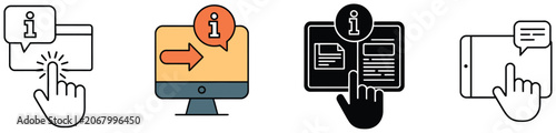 Фотография Self service icon vector illustration showing automated ordering, user controlle