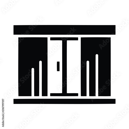 Abstract symbol representing a doorway or entrance, symbolizing opportunities and passages in design.