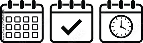calendar icons for scheduling and organization