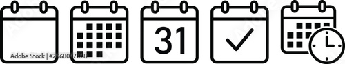 calendar icons for planning and organization