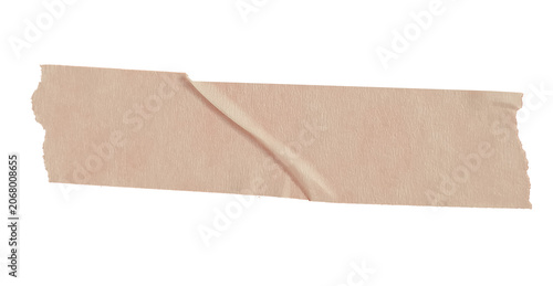 Tan washi tape strip with torn paper edges for scrapbooking