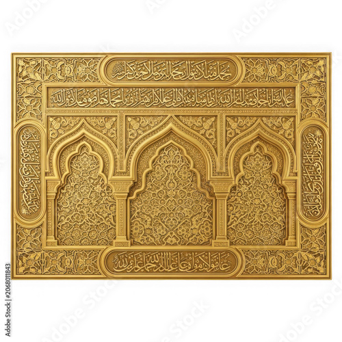 Golden ornate architecture pattern