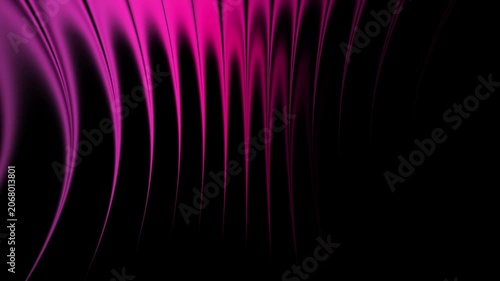 Abstract ribbed glass lines with flowing gradient blending intense red colors. abstract purple background