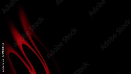 Abstract ribbed glass lines with flowing gradient blending intense green doomsday colors abstract fire background