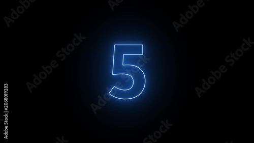  Simple neon 10-second countdown timer version included Movies start intro   count down. 10 second countdown timer. 4K resolution Simple countdown animation.  