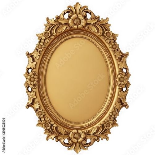 Golden ornate mirror frame
