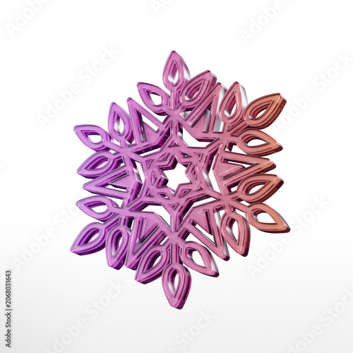 Purple and pink gradient snowflake winter icon