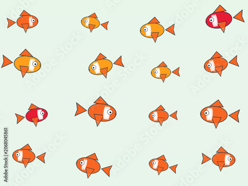 Tropical Fish Scatter Beach Vacation Background