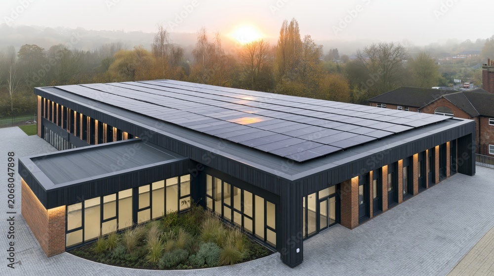 Naklejka premium Clean Energy Technology In Sustainable Future Scene