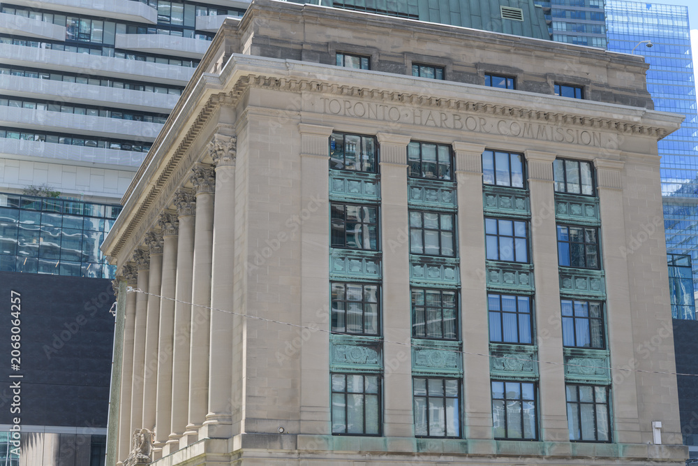 Fototapeta premium Toronto Harbour Commission building designed by Chapman & McGiffin, at 60 Harbour St