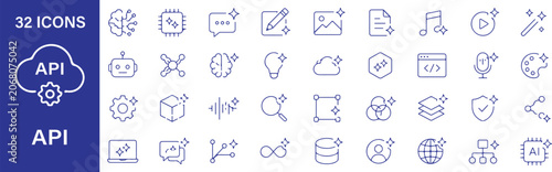 API icons Pixel perfect. Data, product, computer, icon, datum, typing, network security, vector, database, office, plan and analyzing