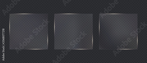 Canvastavla Glassmorphism transparent frames set
