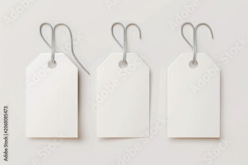 Price tag, label icon, paper price, blank product labels symbol, empty cardboard price label, sale mockup