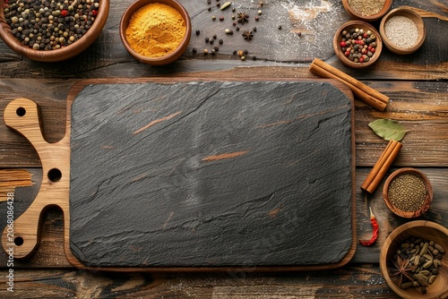 Vintage Dark Blackboard, Marble, Stone, Generative AI Illustration
