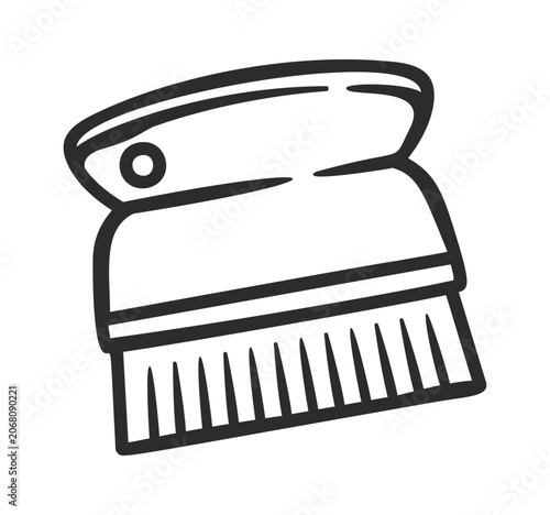 Vászonkép Brush Pet Grooming Tool Line Art
