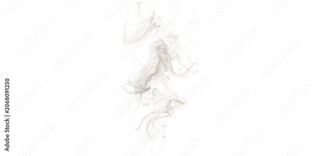 Fototapeta premium Wispy Smoke Plume Rising Transparent Background