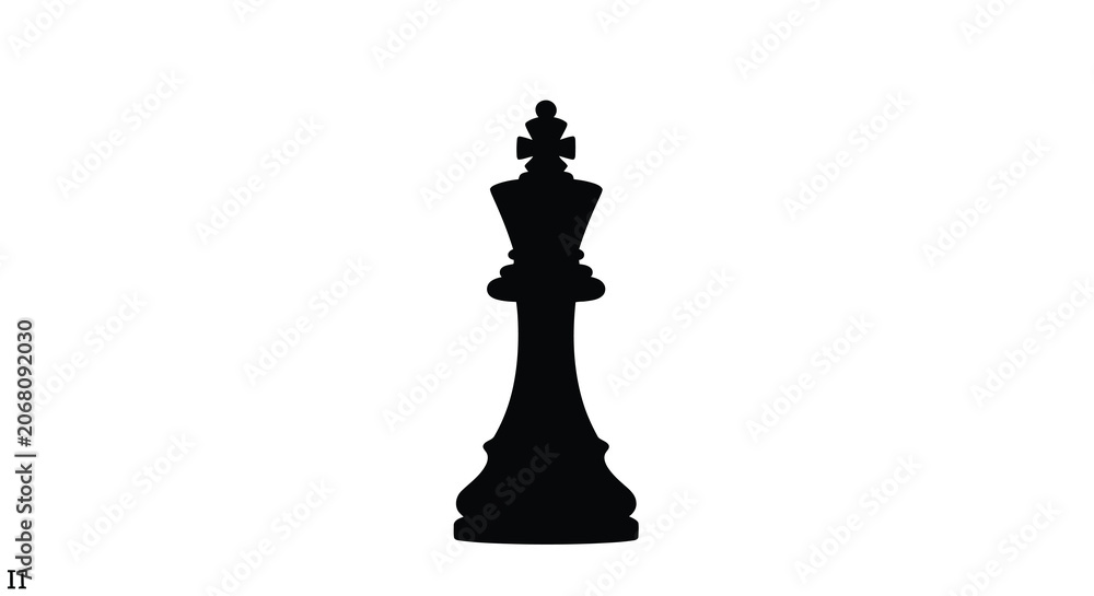 Foto Chess king piece black silhouette