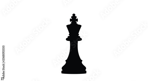Chess king piece black silhouette