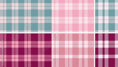 Buffalo Plaid Backgrounds Pack In Tender Colors