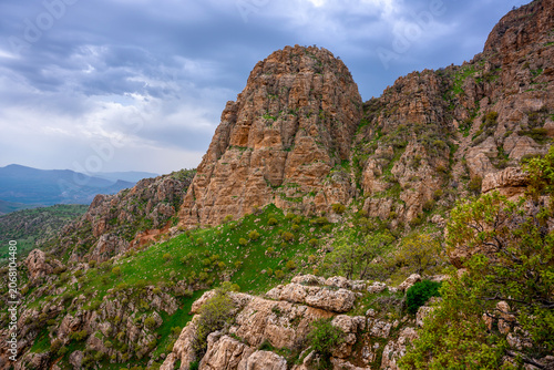 mountain landscape with blue sky