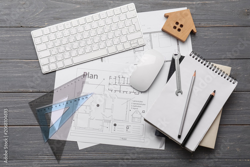Architectural blueprint des...