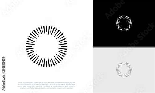 Abstract artificial intelligence logo. Innovative high tech logo template. Smart computer. machine learning. Cognitive logo. Technology Logo.