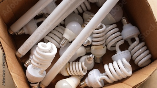 Canvas Print Light Bulb Recycling and Disposal, e-waste