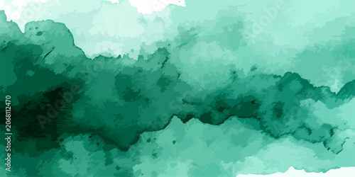 Cuadro en lienzo Teal Abstract Wash A dynamic, abstract wash of teal watercolor paint creates a fluid and organic texture, evoking a sense of calm and natural beauty