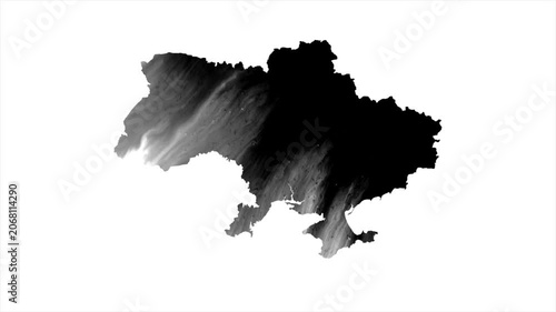Ukraine Black map stain video 4K