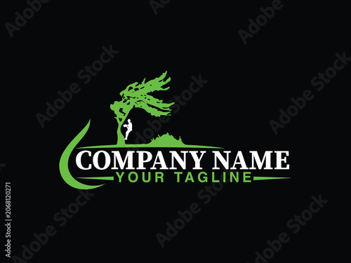 Illustration Vector Design Logo for Tree Cutting Services