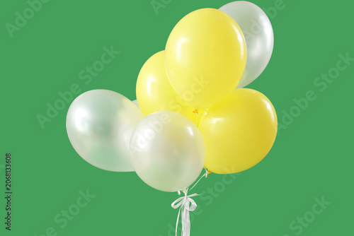 Beautiful balloons on green...
