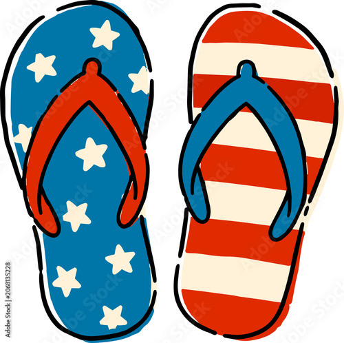 Photography flip flops vector illustration