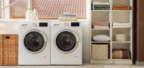 Interior of laundry room wi...