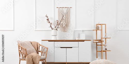 Interior of light living ro...