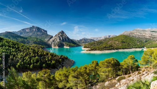 The Guadalest Reservoir In Alicante Province Spring Landscape