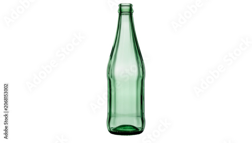Cuadro en lienzo Isolated empty green glass soda bottle ready for design and product placement pr