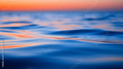 Ocean waves at sunset