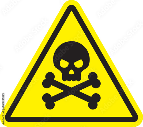Fotografía Skull and crossbones warning symbol danger and toxicity