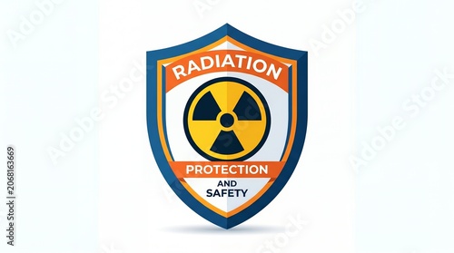 Radiation Protection Safety Shield with Warning Symbol for Hazard Prevention