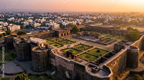 Shaniwar Wada Fort Pune Aerial Drone Landscape