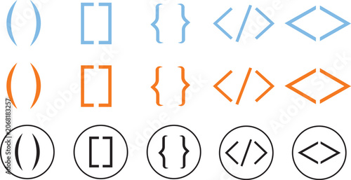 Photos coding, programming, symbol, syntax, script, engineering, illustration, set, tex