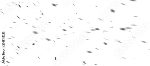 Εκτύπωση καμβά Gray particles flying in different directions isolated on transparent background