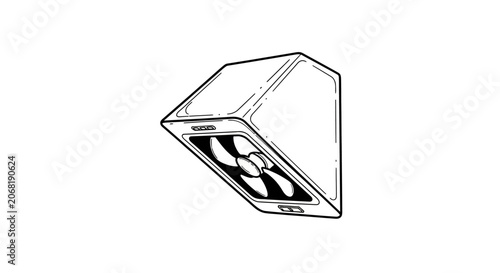 Modern ceiling mounted air vent design.