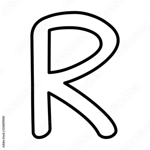 Yellow Letter R