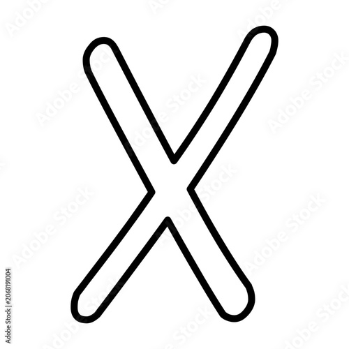 Yellow Letter X
