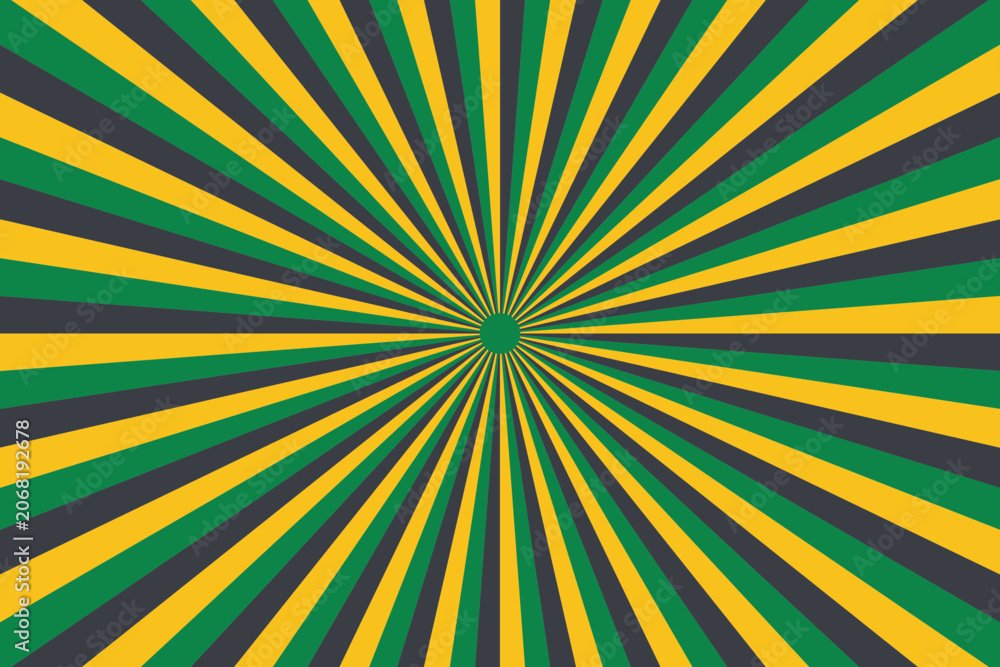 Obraz premium Retro Sunburst Background with Yellow Green and Dark Grey Rays for Graphic Design and Vibrant Poster Layouts